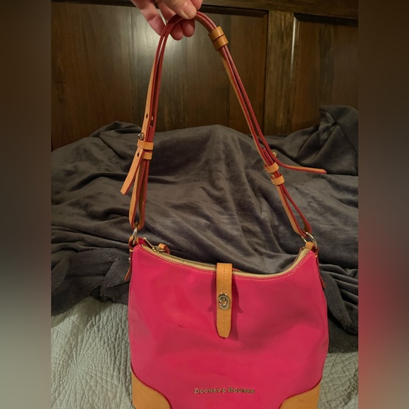 Hot Pink Patent Dooney & Bourke Hobo - Picture 2 of 5